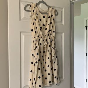Polka dot j crew dress